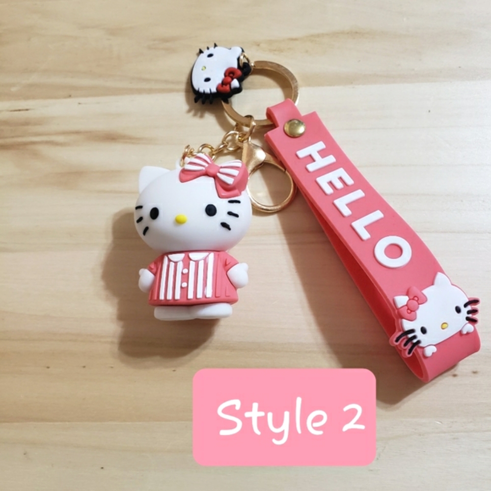 Cute Hello Kitty Big Fashion 3D Keychains 4 Styles To Choose From